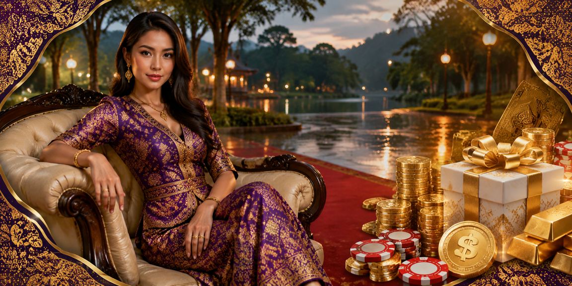 Suasana kasino hiburan berbusana batik di Malaysia meja permainan kad